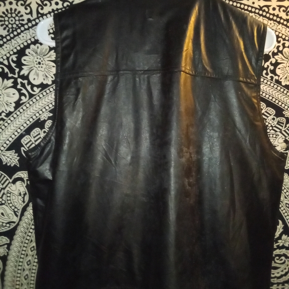 Vintage leather vest. Sz. Med - Picture 9 of 10